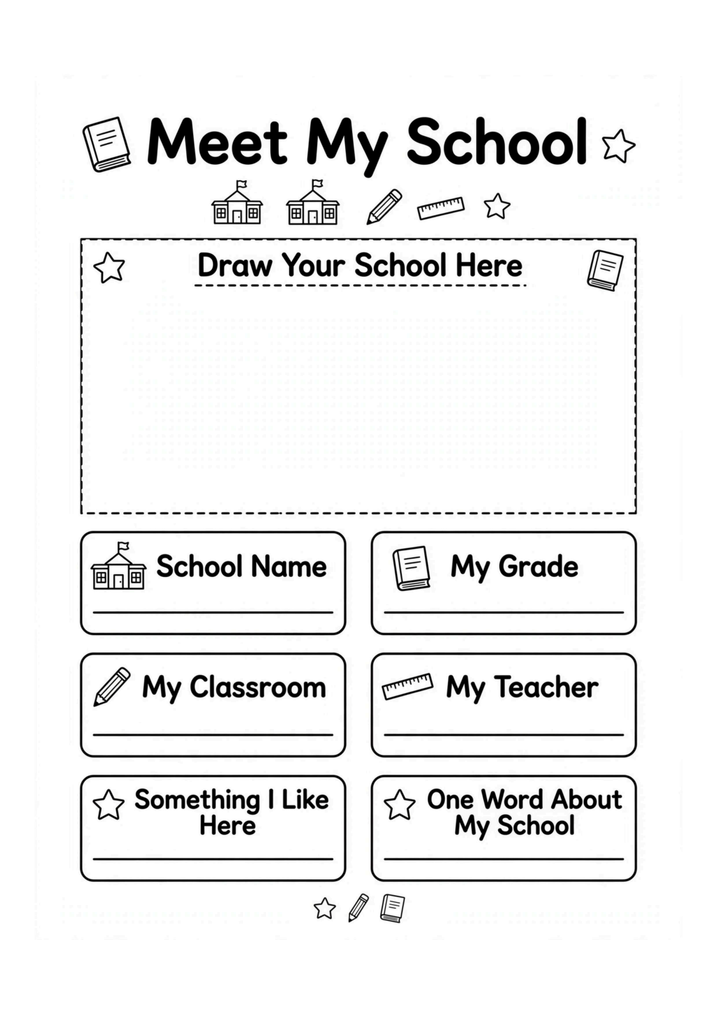 Meet My School Worksheet