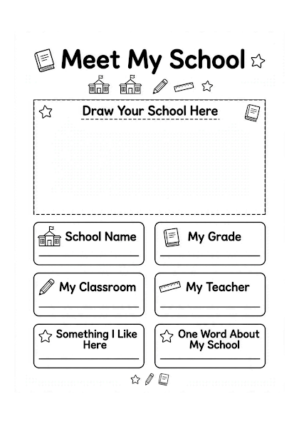Meet My School Worksheet