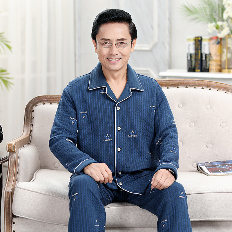Three-layer warming men's pajama