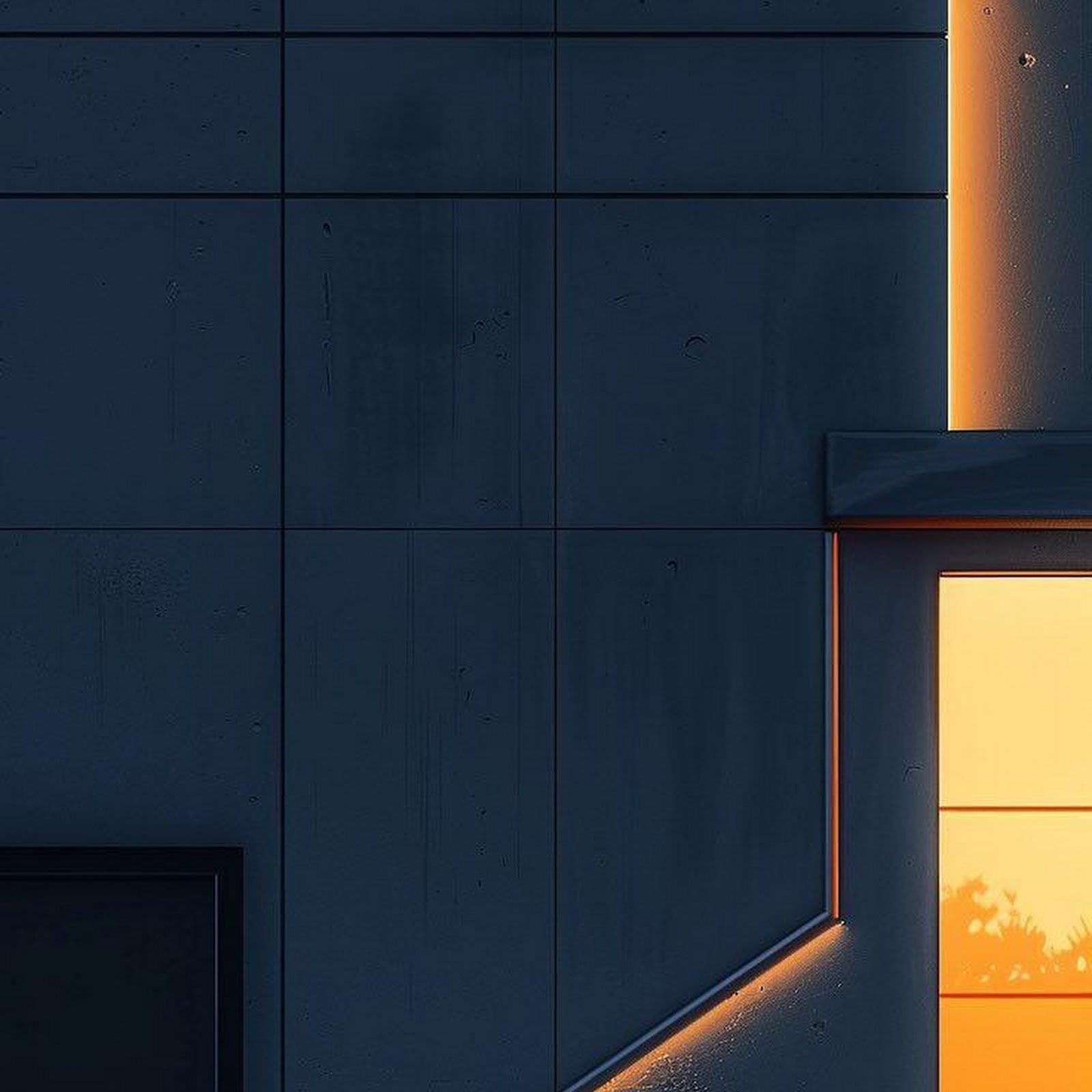 Download Minimalist Concrete Staircase at Sunset iPhone
