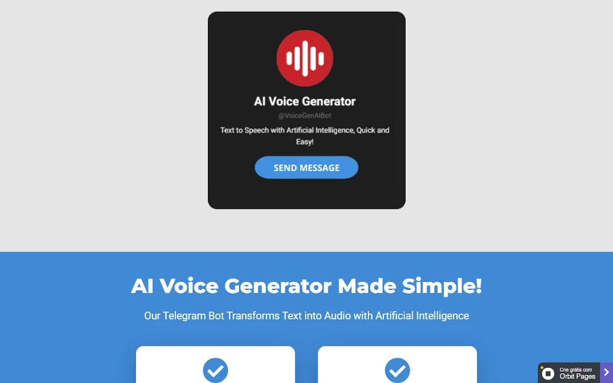 Captura de AI Voice Generator Bot