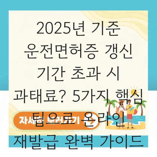 운전면허증 갱신 기간 초과 시 과태료 확인 및 온라인 재발급 신청 절차 대표 이미지