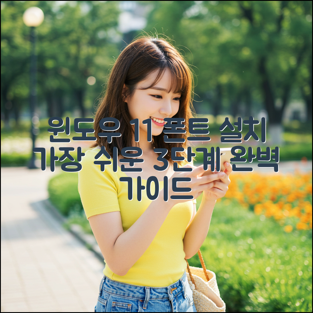 윈도우 11 폰트 설치 3단계: 완벽 가이드