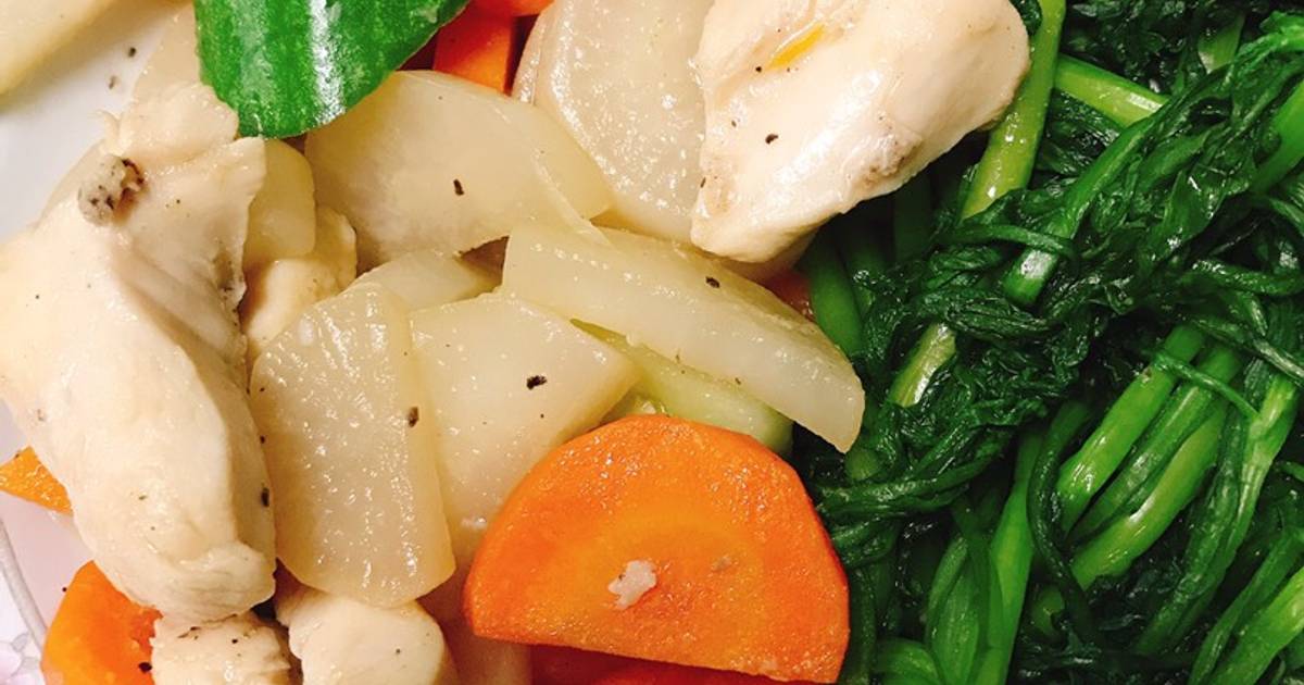 Ức gà xào rau củ (Eat clean - giảm cân)