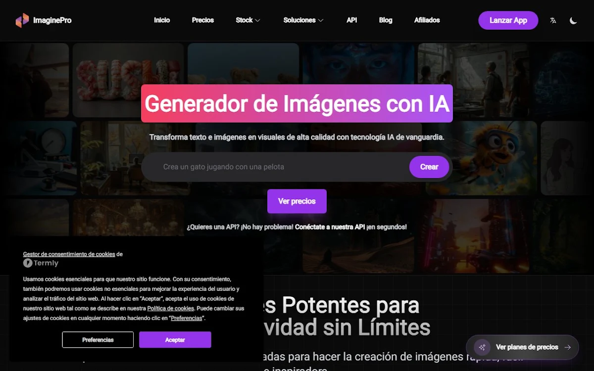 Captura de ImaginePro