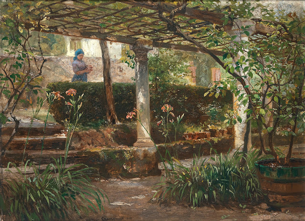 Tiger lilys on southern terrace 1893