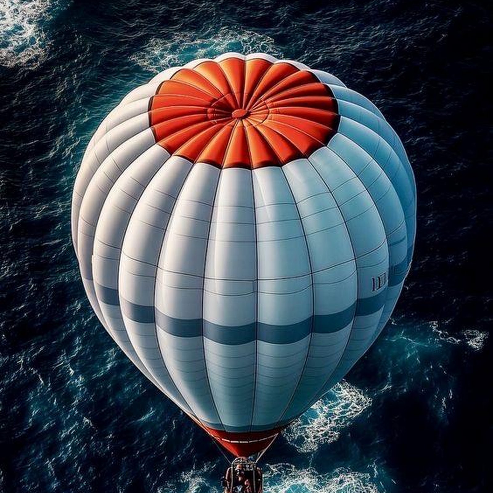 Download Hot Air Balloon Over Ocean iPhone