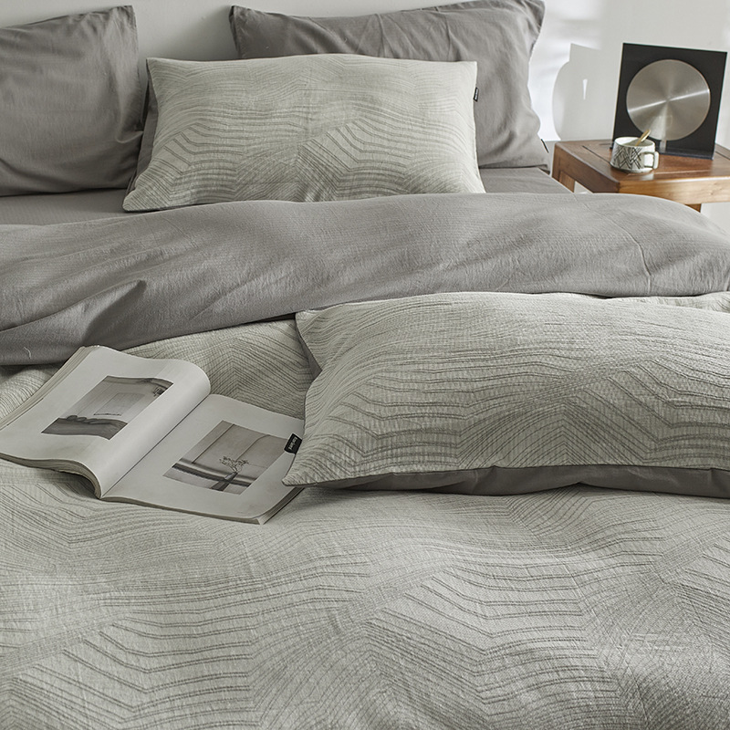 Cotton Bedding Set, Japanese Style, 4-Piece
