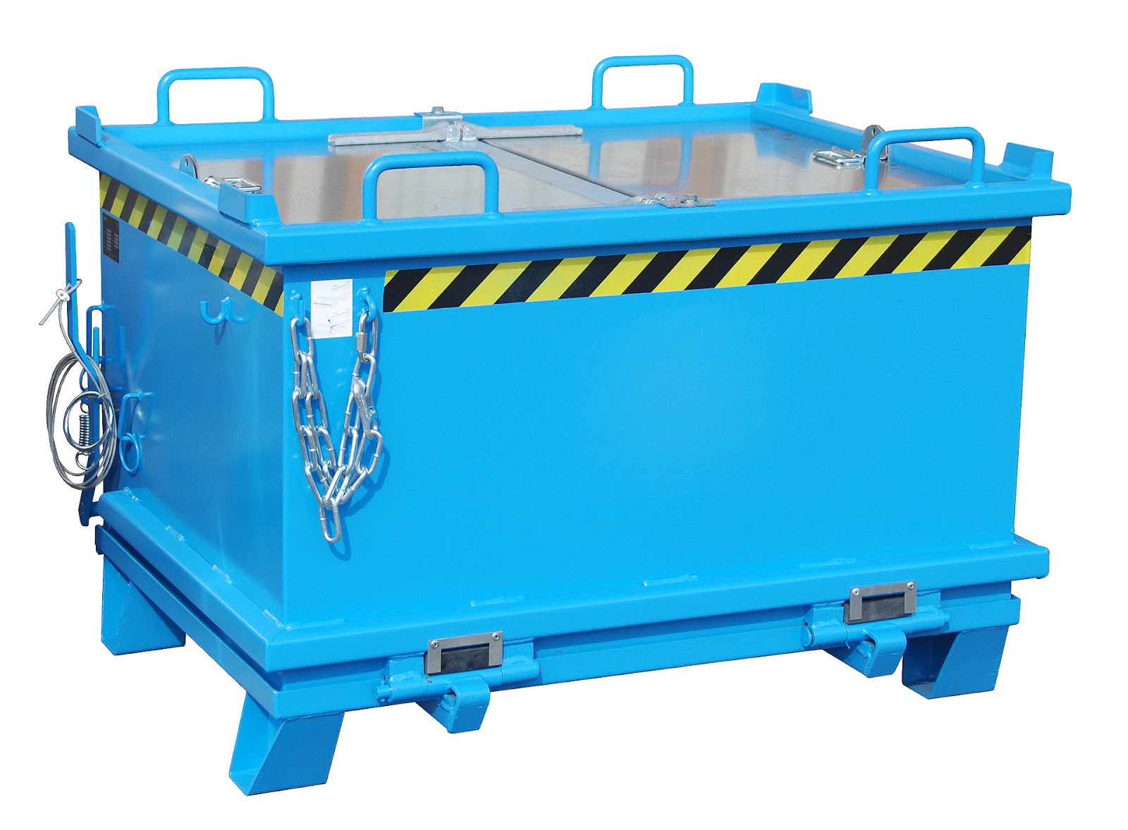 Bodemklepcontainer SB 750, gelakt, Lichtblauw