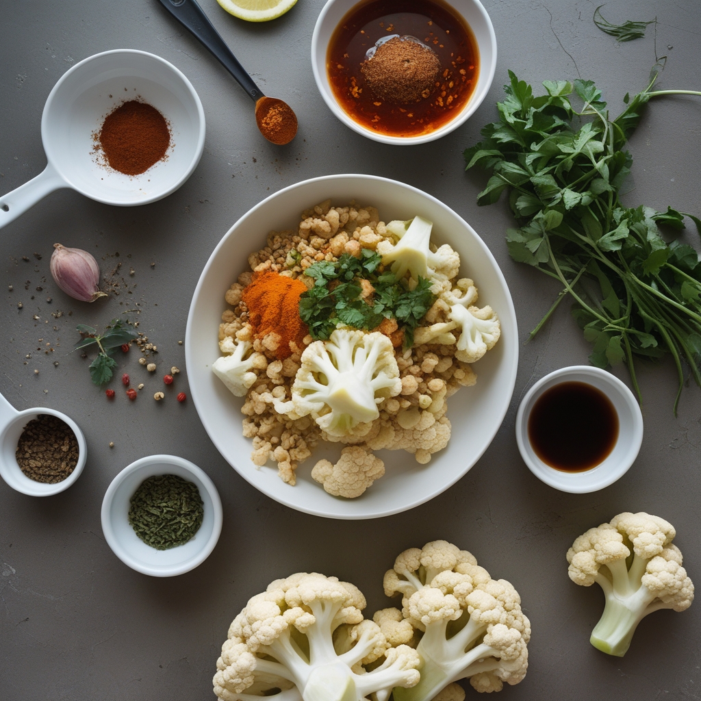 Ingredients for Maple Sriracha Cauliflower Bliss: Easy Homemade Spicy-Sweet Side Dish
