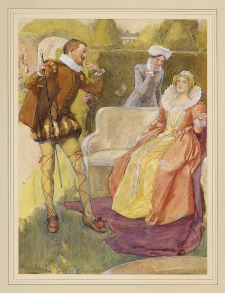 Twelfth night III 4 Malvolio and Olivia in the garden 1900 1920