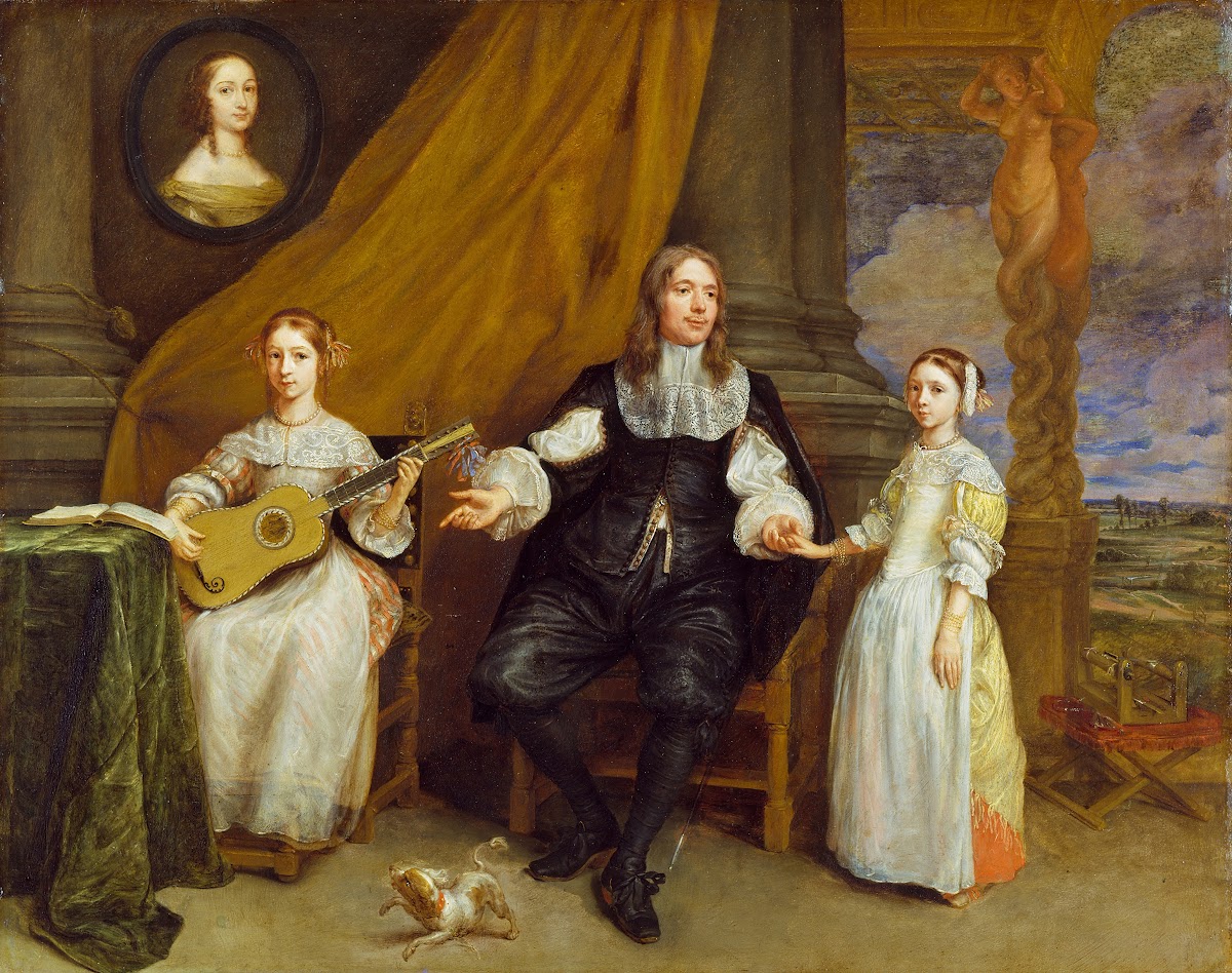 A Gentleman with his two Daughters c1664