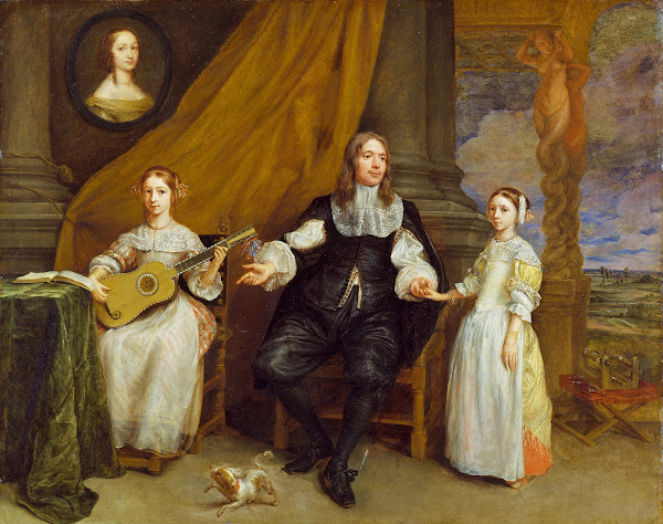 A Gentleman with his two Daughters c1664