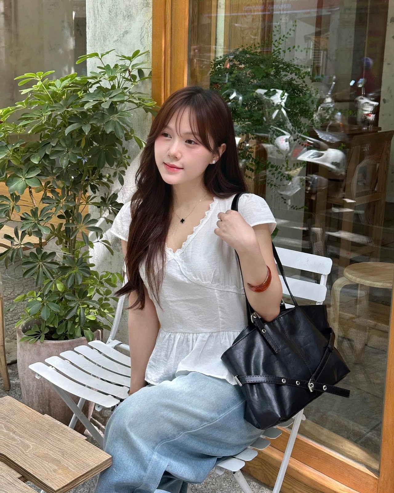 Áo kiểu cổ tim viền ren XONXEN SHOP 80508 – Image 4