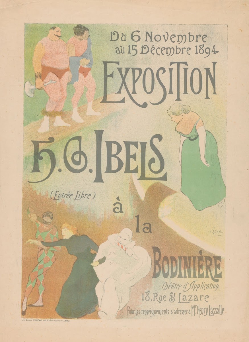 Poster for HG Ibels exhibition in La Bodinière theatre 1894
