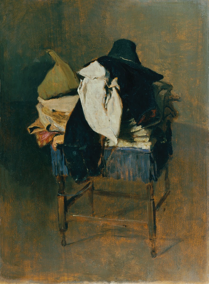 Kostüme auf einem Stuhl 1886