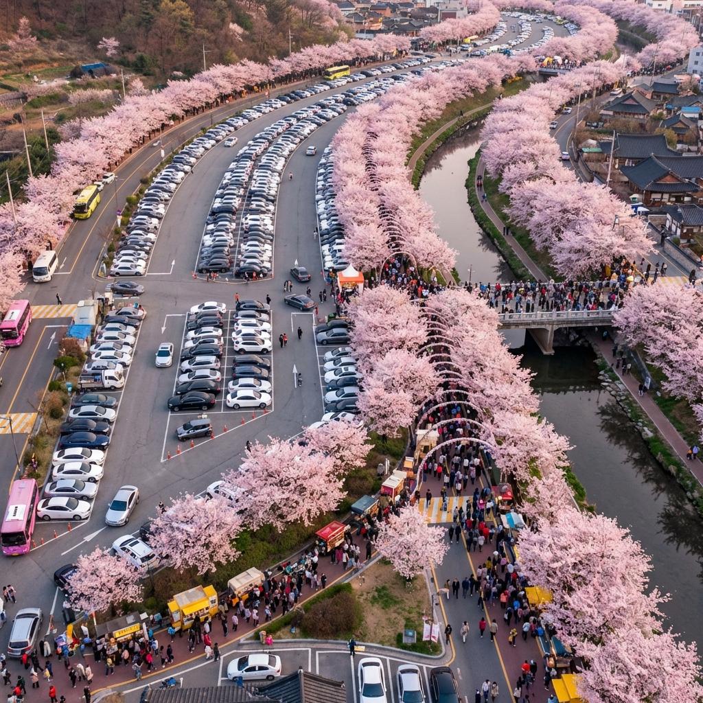 주차 걱정 끝! 진해 벚꽃 축제 주차 명당 & 대중교통 이용 가이드