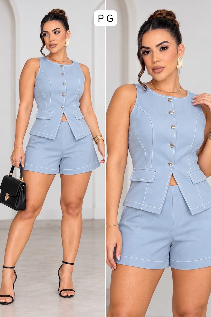 Conjunto chaleco y short de dama · foto 2