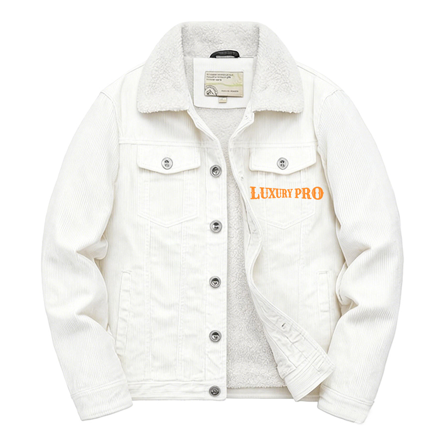 2D Lapel Collar Corduroy Cotton-padded Jacket