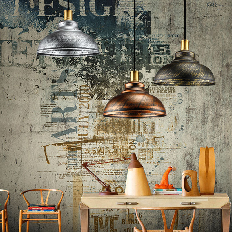 Vintage pendant light, industrial style, adjustable