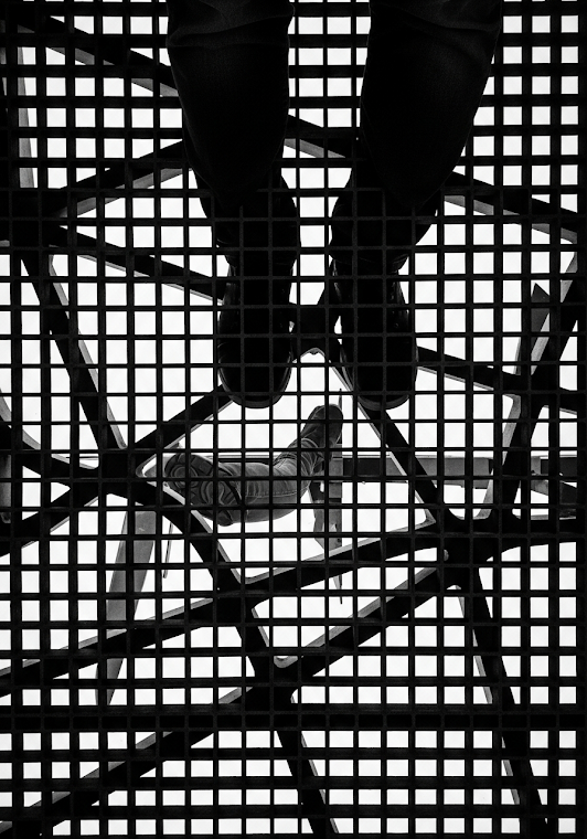 Manhole Cover Abstract Feet