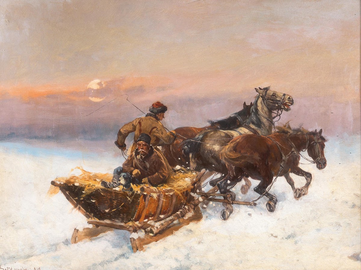 Home Journey in a Sledge 1917