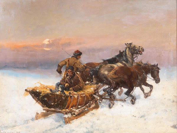 Home Journey in a Sledge 1917
