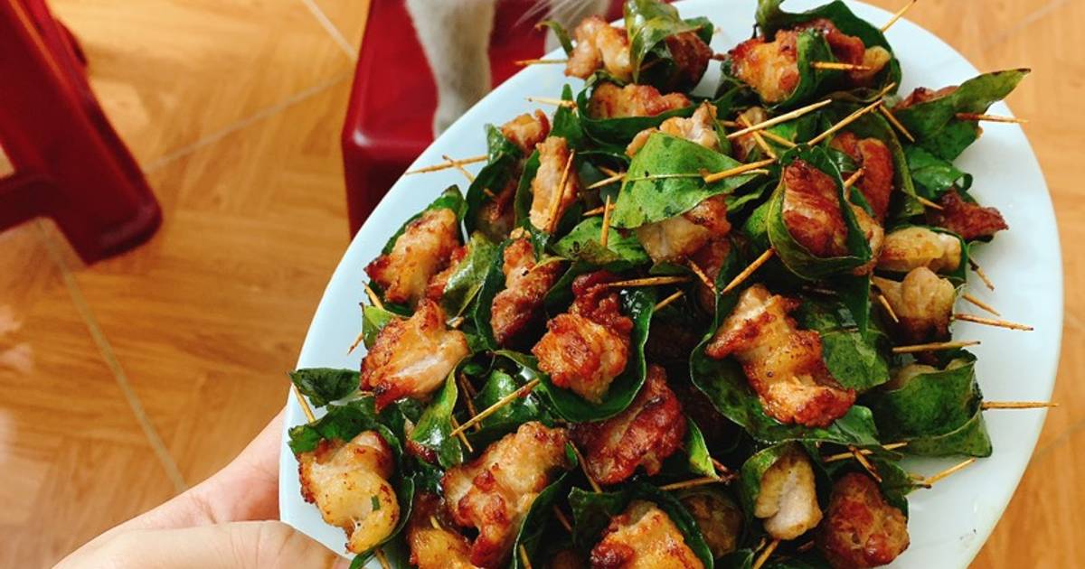 Thịt chiên lá móc mật