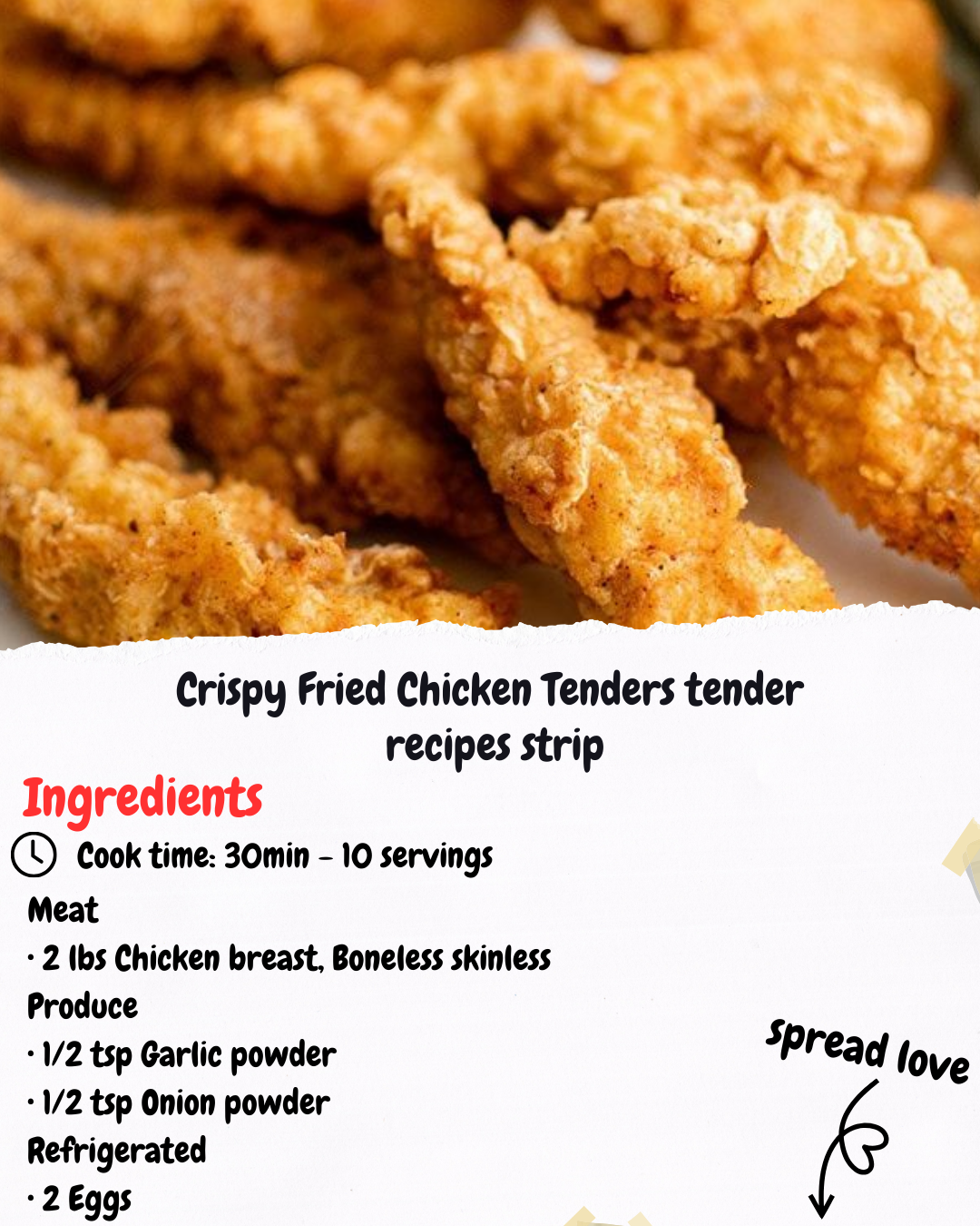 Crispy Fried Chicken Tenders tender recipes strip