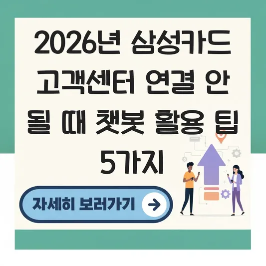 삼성카드 고객센터 상담원 연결 안 될 때 챗봇 활용 및 가장 빠른 시간대 확인 대표 이미지