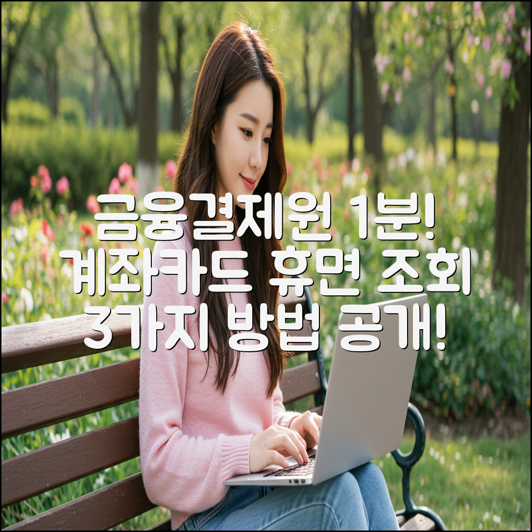 금융결제원 1분! 계좌/카드 휴면 조회 3가지