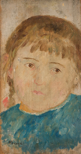 Little girl in a blue dress 1912