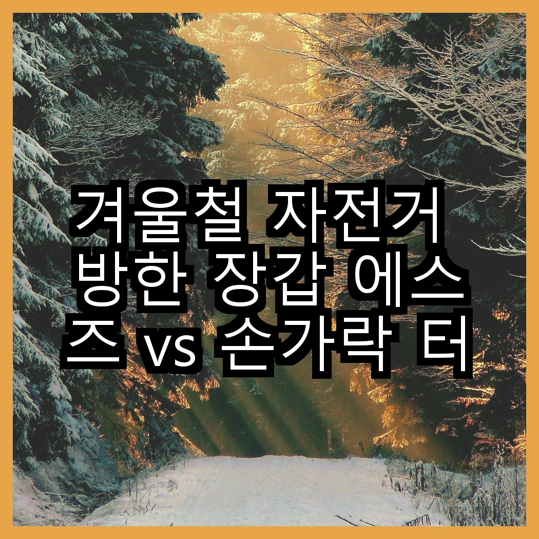겨울철 자전거 방한 장갑 에스즈 vs 손가락 터치 장갑 에이빅, 어떤 선택이 더 나을까? 썸네일