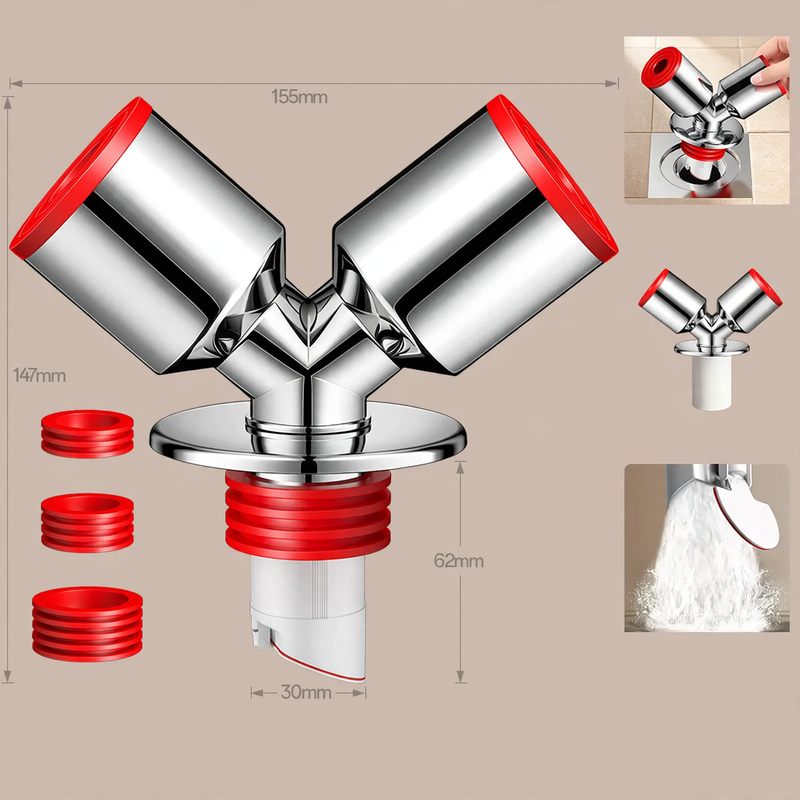 Y-shaped drainage connection for washing machine and dryer