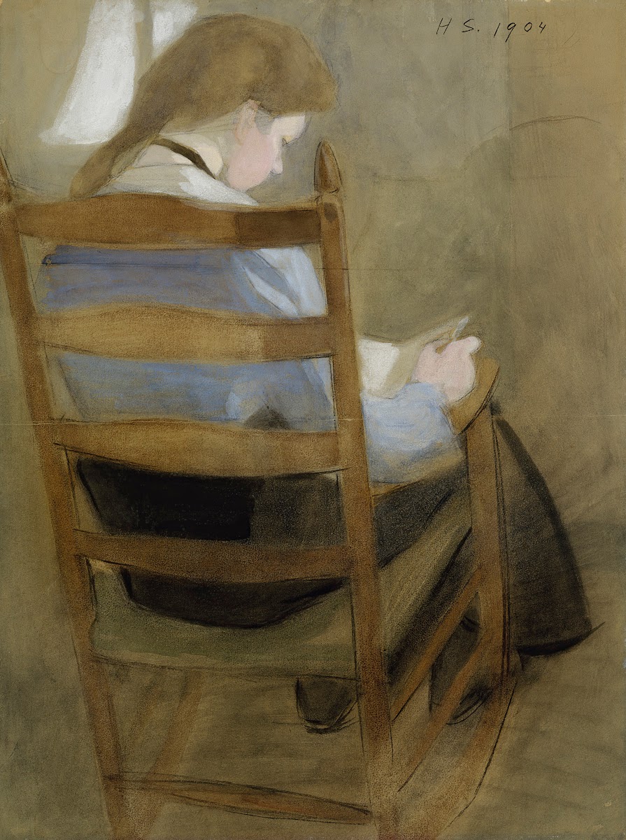 Girl Reading Seated Girl 1904