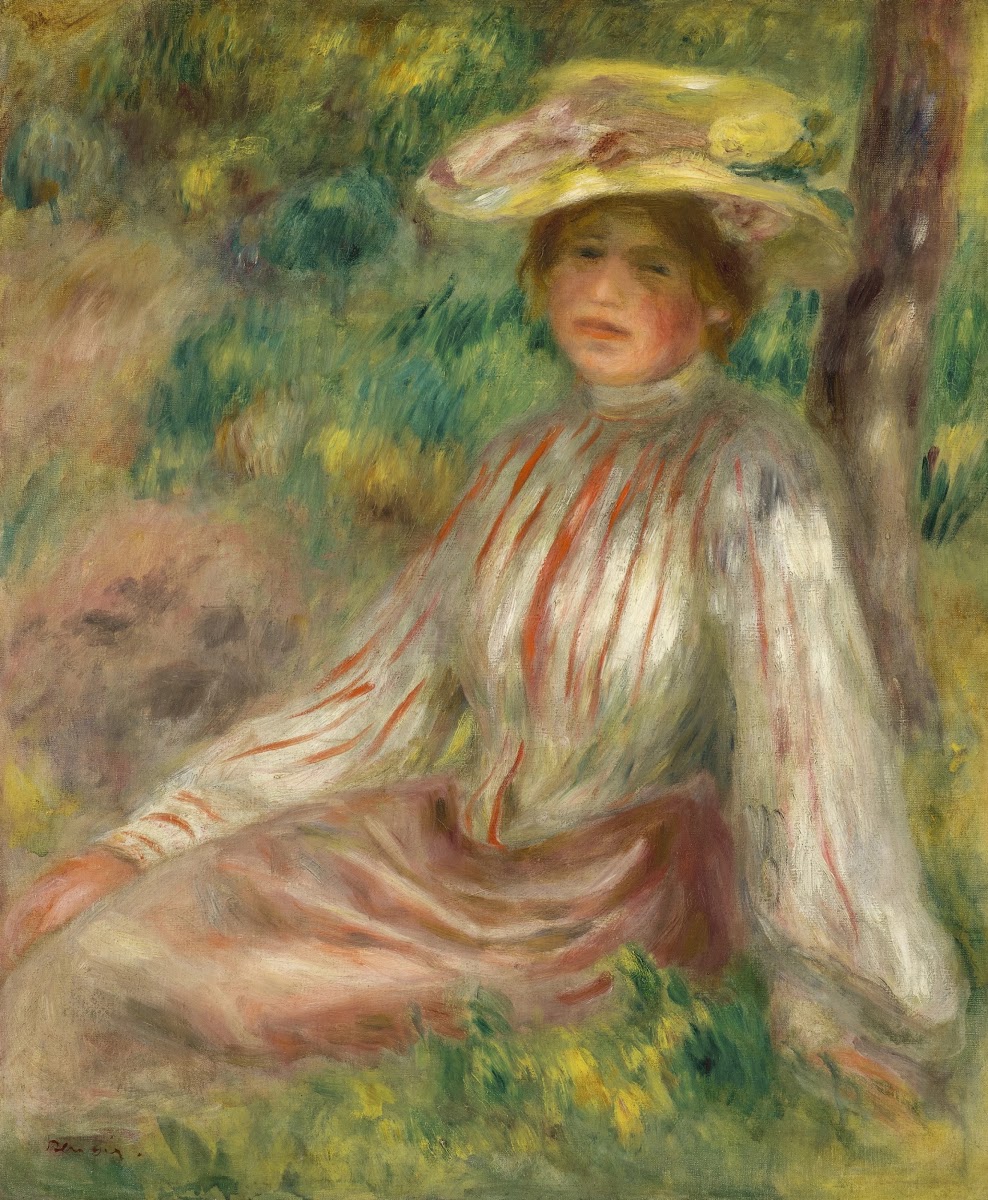 Femme au jardin circa 1890