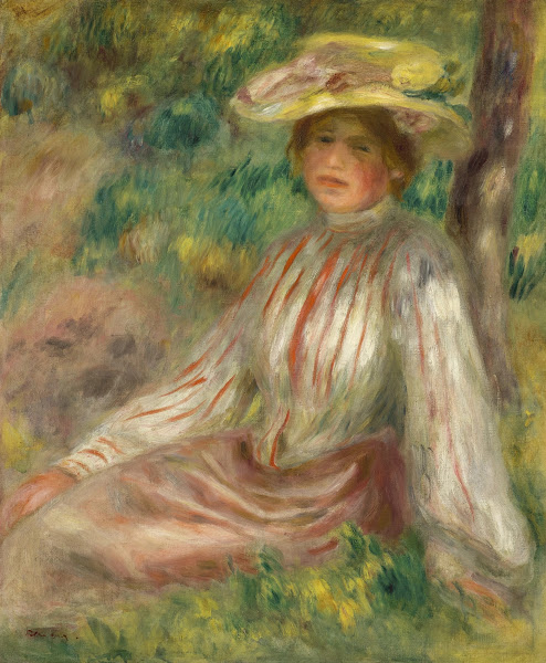 Femme au jardin circa 1890