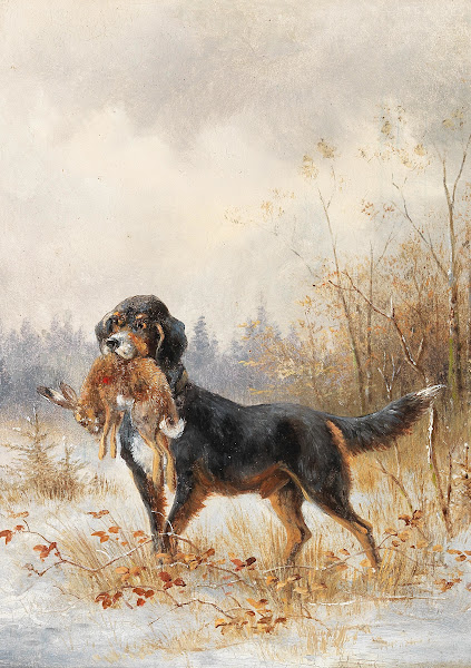 Hund mit Hasen
