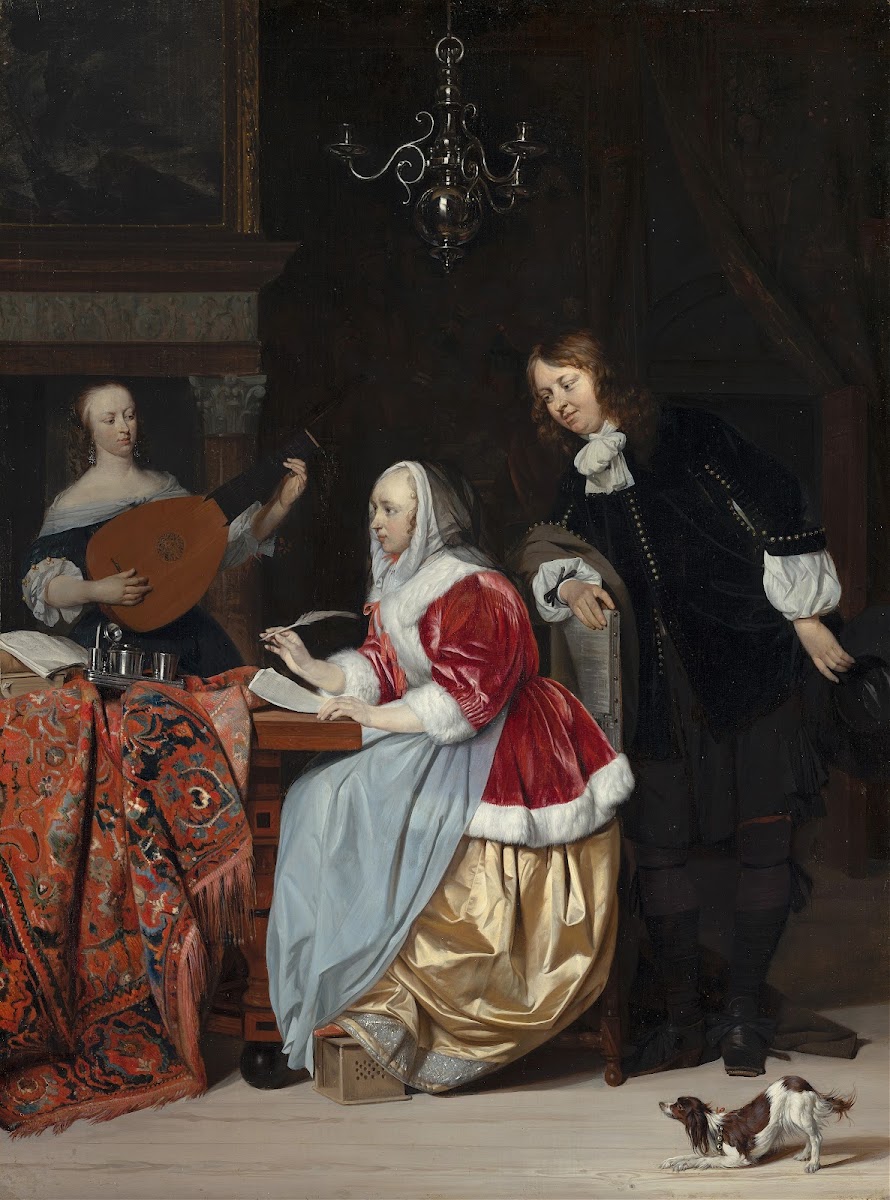 A Young Woman Composing a Piece of Music c 1664