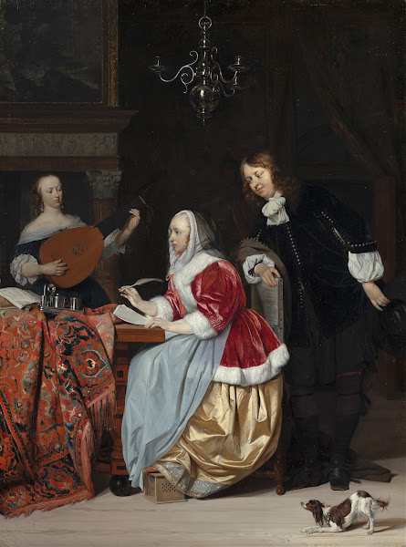 A Young Woman Composing a Piece of Music c 1664