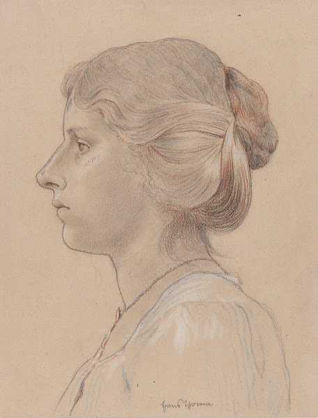 Bust of a Young Woman in Profile 1900