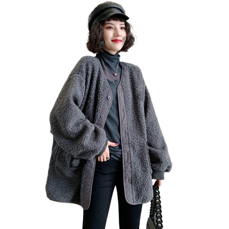 Sheep Fleece Coat, Oversized, Winter