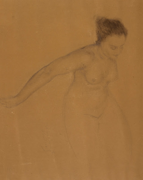 Etude pour Le sommeil fleuri Femme nue couchée 19th century