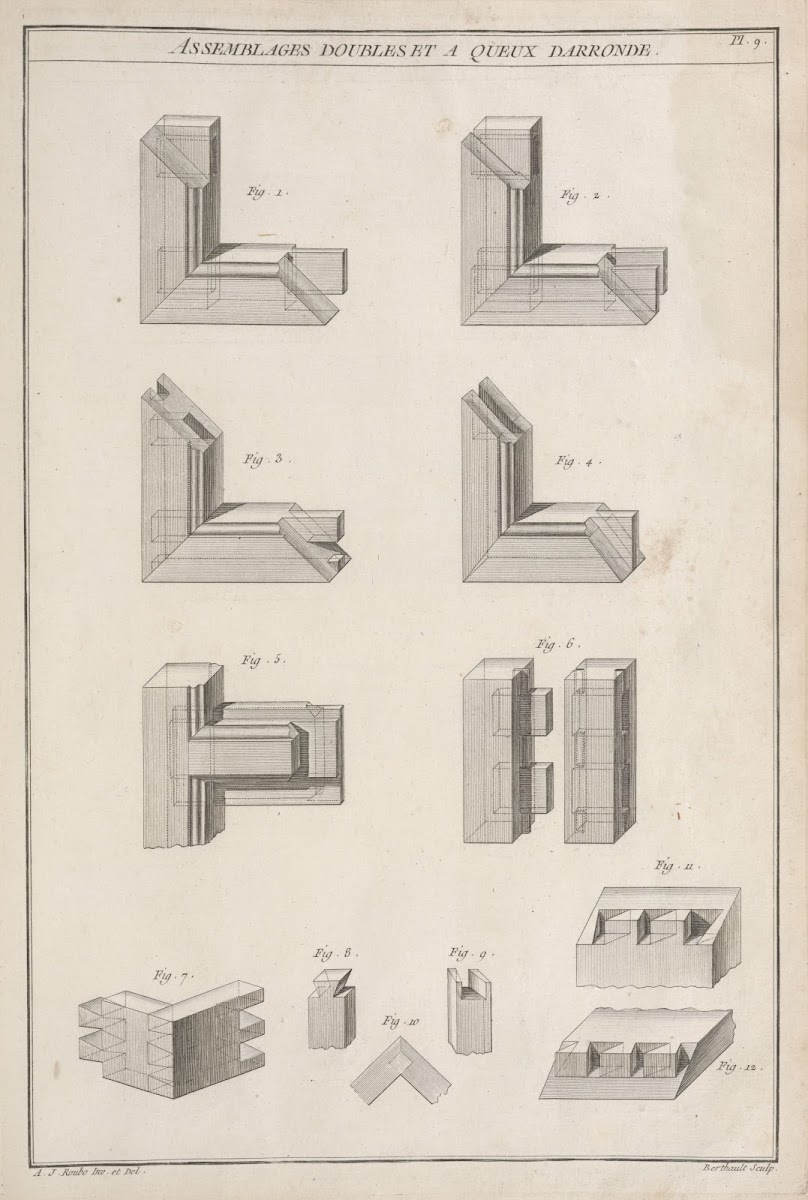 Assemblages doubles et a queux darronde 1769 1774