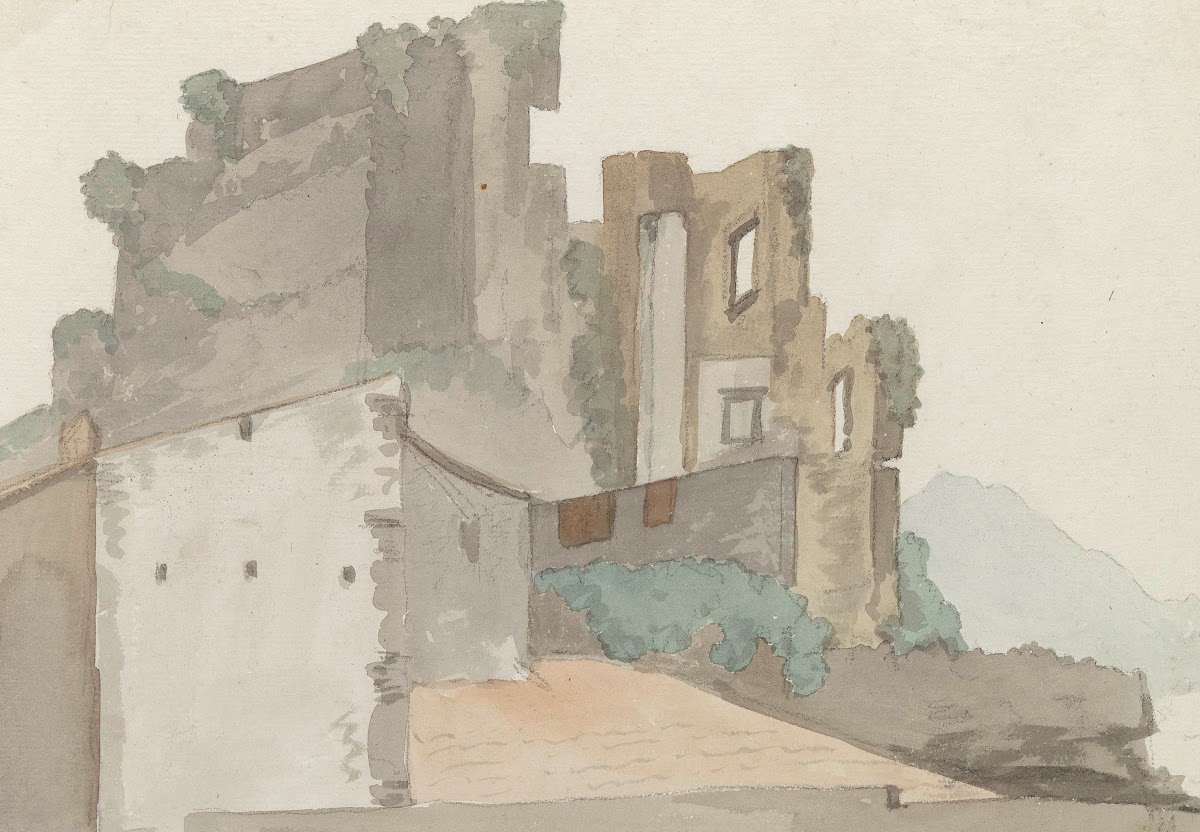 Gezicht op ruïne zogenaamde Castel Vecchio te Avellino 1778