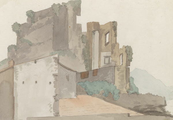 Gezicht op ruïne zogenaamde Castel Vecchio te Avellino 1778