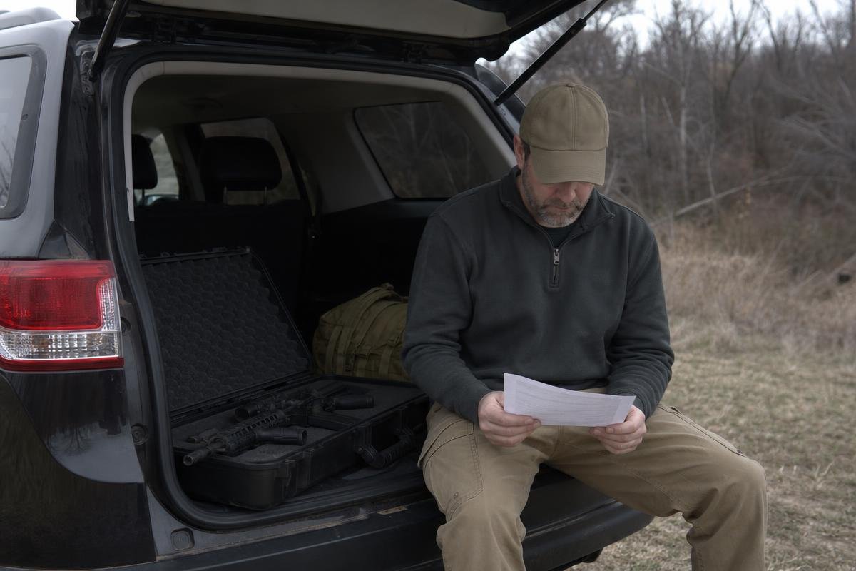 traveling by car with a firearm route planning from Denison