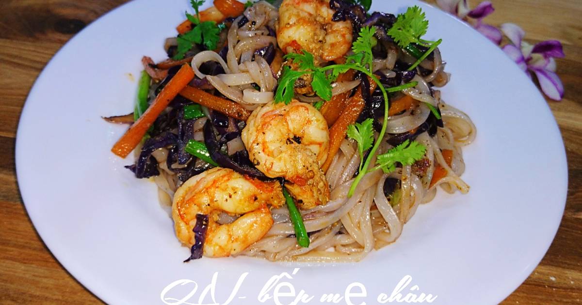 Hủ tiếu khô xào tôm