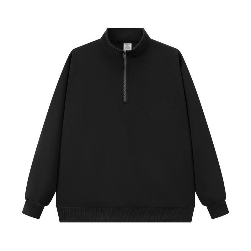 Unisex sweatshirt with stand-up collar and zipper