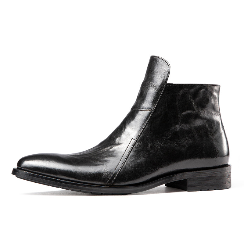 Gefütterte Herren-Chelsea-Stiefel aus Leder
